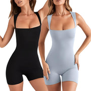 Magic Sleeveless Square Collar Romper Bodysuit