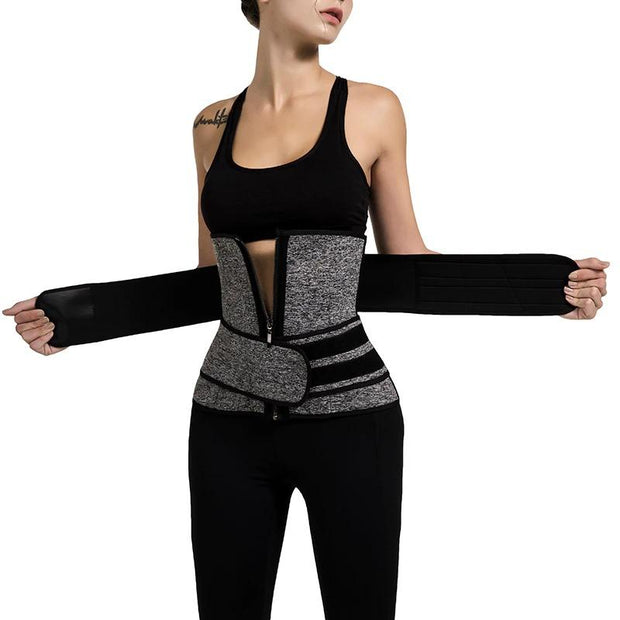 Premium Waist Trainer With Double Compression Straps & Supportive Zipper